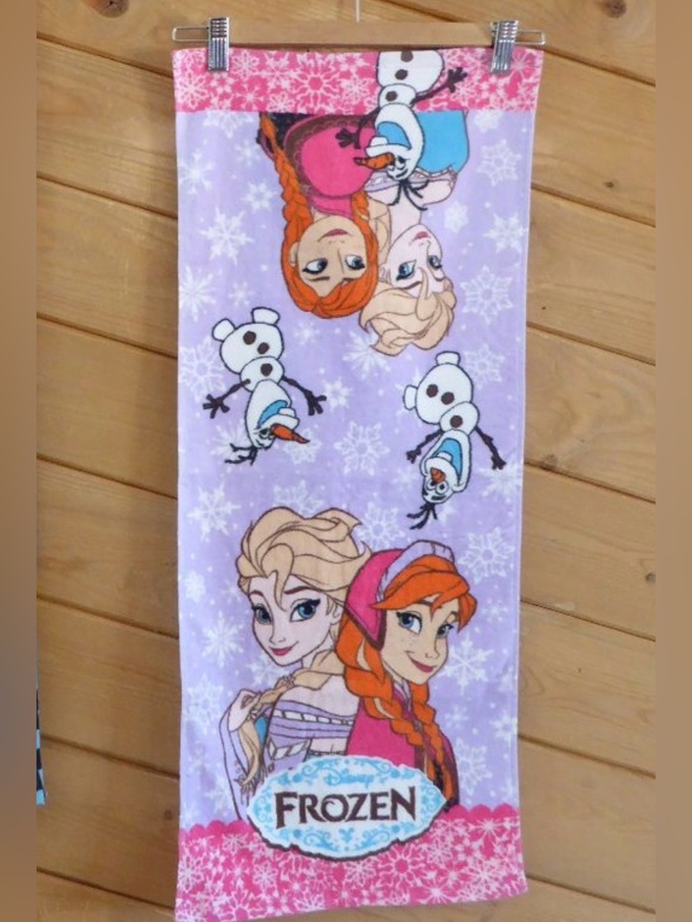 Disney Frozen Elsa Anna Olaf Hand Face Towel New